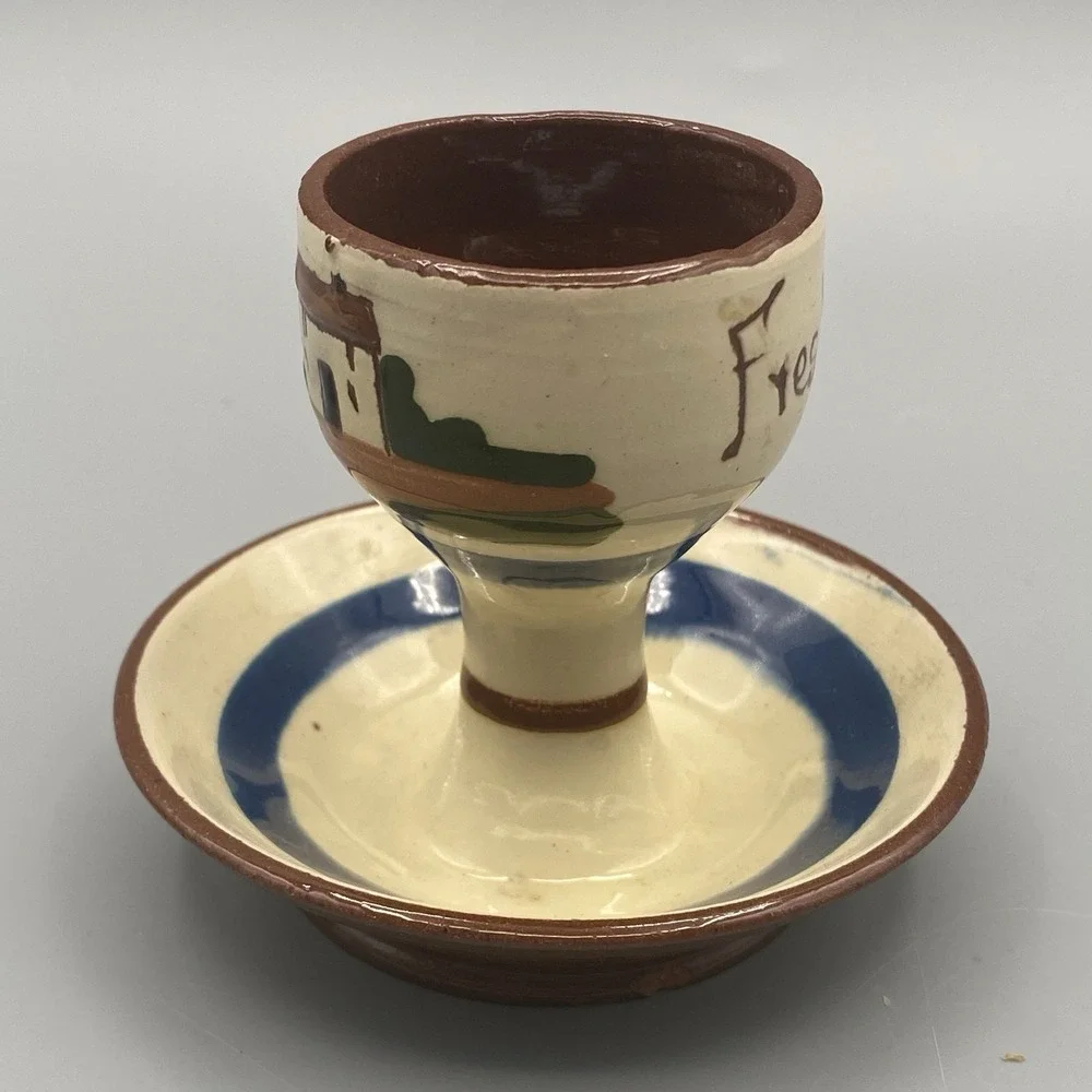 Watcombe Torquay Pottery England Motto Ware Egg Cup Base plus‎ Small Open Bowl